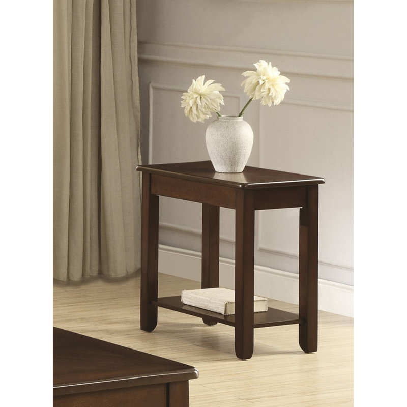 Table d'appoint contemporaine avec tablette en bois 1pc