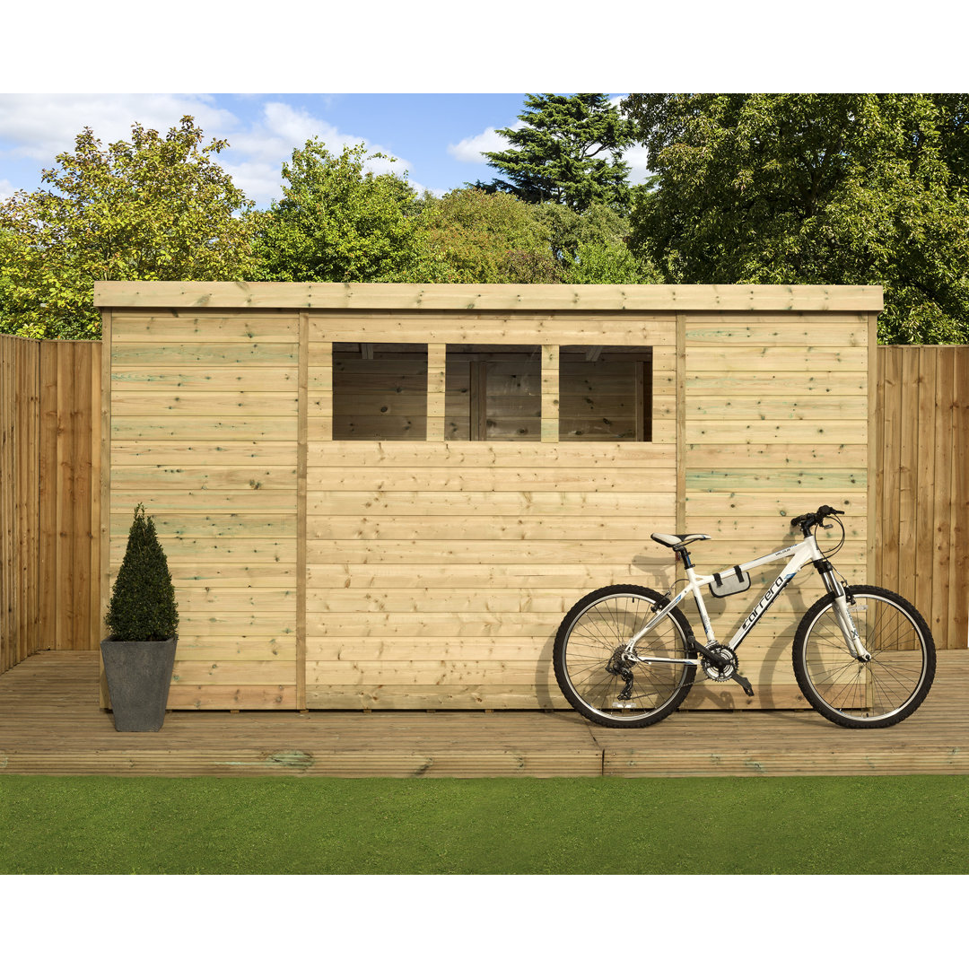 3 Ft. W x 10 Ft. D Shiplap Pent Wooden Shed