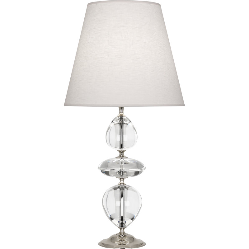 Orlando Table Lamp, Oyster Linen, Polished Nickel