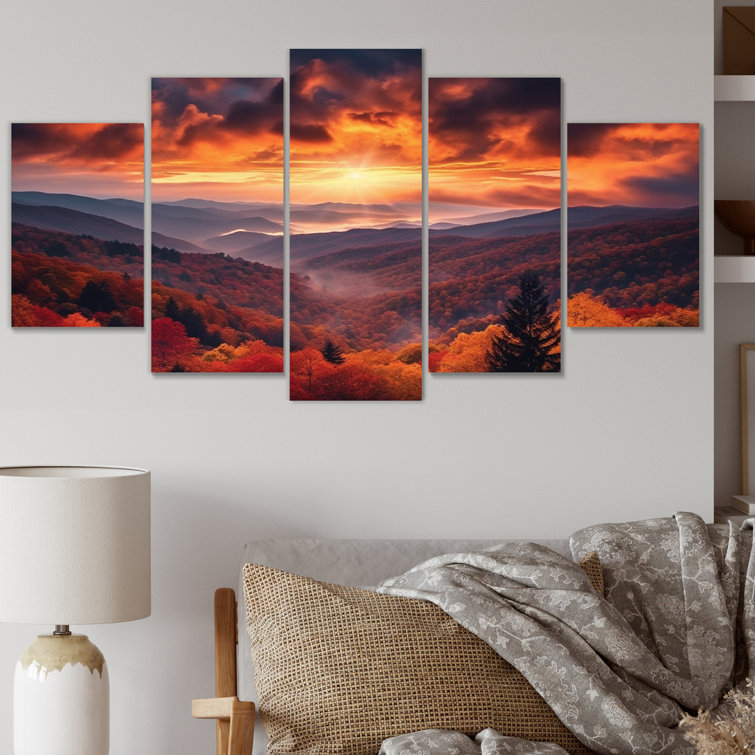 Millwood Pines Tennessee Great Smoky Mountains Sunset I On Canvas 5 ...