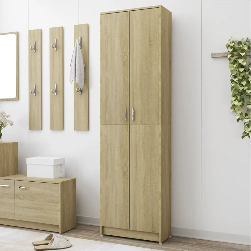 Ignatius 2 Door Wood Wardrobe, Sonoma Oak