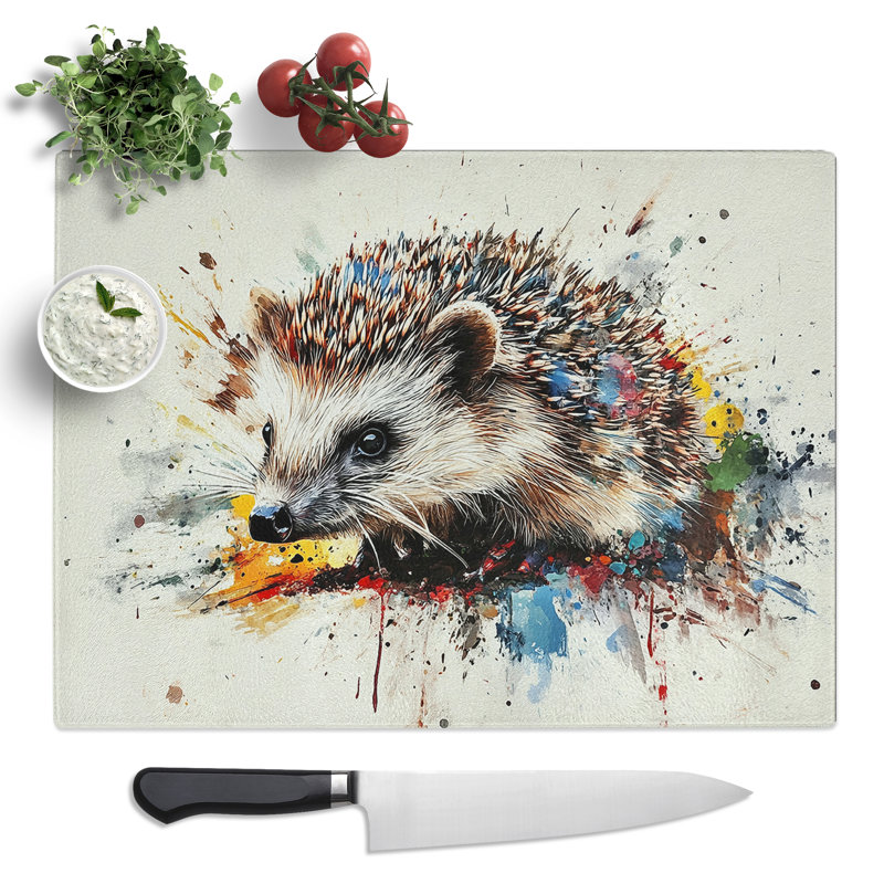 Hedgehog Vol.1  Glass Chopping Board
