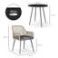 Light Brown 4 Seater Rattan Garden Dining Set With Cushions And Glass Table