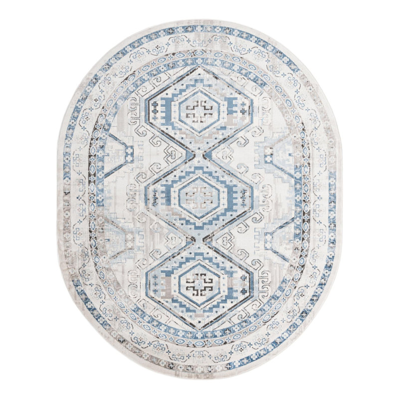 Fleeton Oriental Indoor Rug, Oval 7'10" x 10'