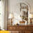 Arched Windowpane Wall Mirror, 35.4"x25.6", Distressed White, Farmhouse Decorative Accent Mirro-796206617-804295713