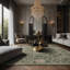 Tapis vert soyeux et moelleux-100904560