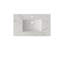 Plan de toilette rectangulaire simple de 37 po, blanc, avec trou pour robinet et trop-plein (plan seulement)-137407020