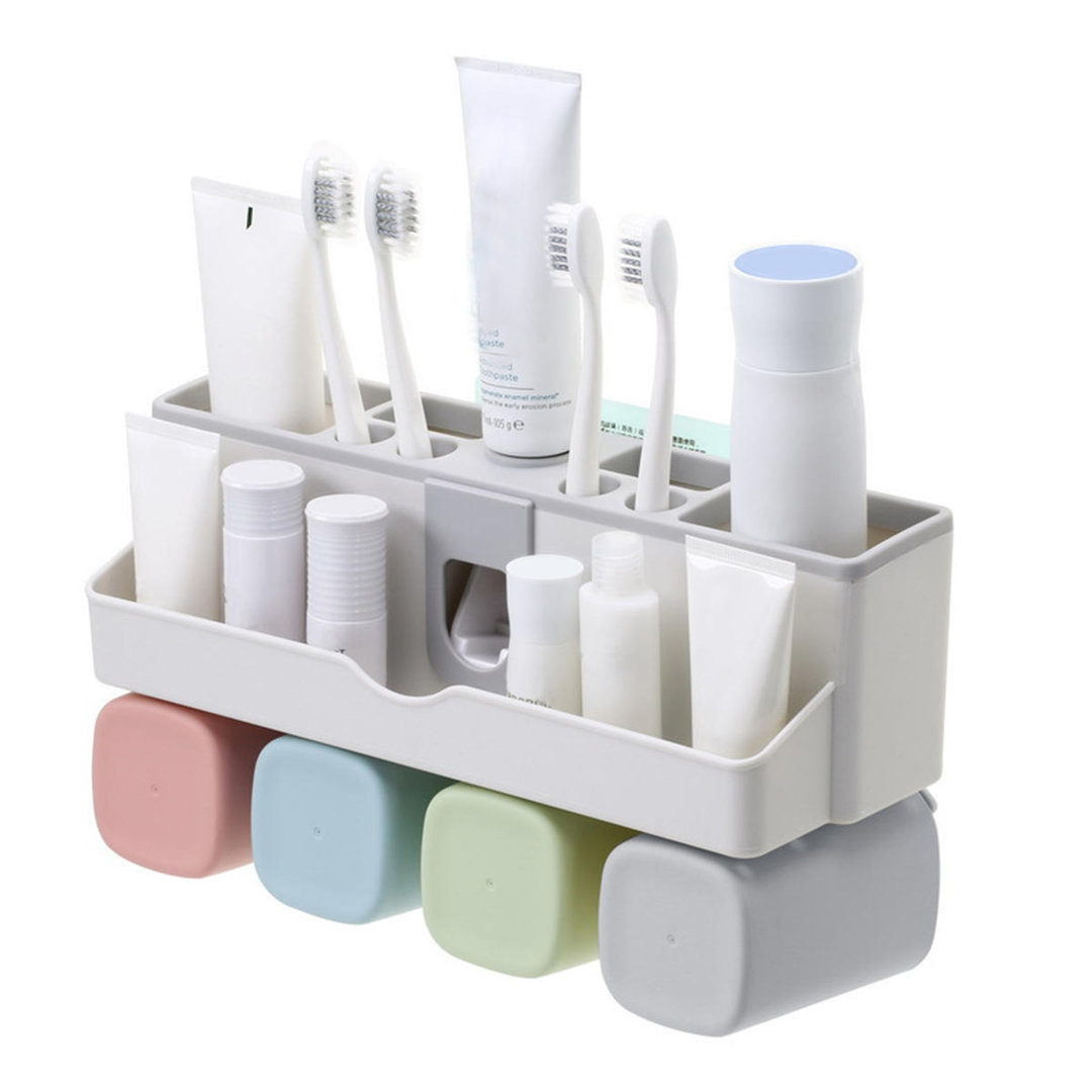 Wall Mounted Toothbrush Toothpaste Rack