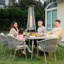Chauffe-terrasse d'extérieur au propane de 48 000 BTU avec roulettes, chauffe-terrasse amovible en fer pour le jardin et la cour