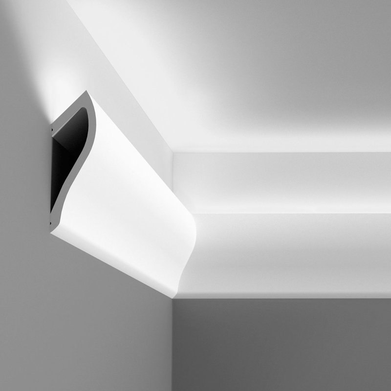 ORAC DECOR 2 in. x 7-1/4 in. x 78-3/4 in. Primed White Plain Polyurethane Crown Moulding