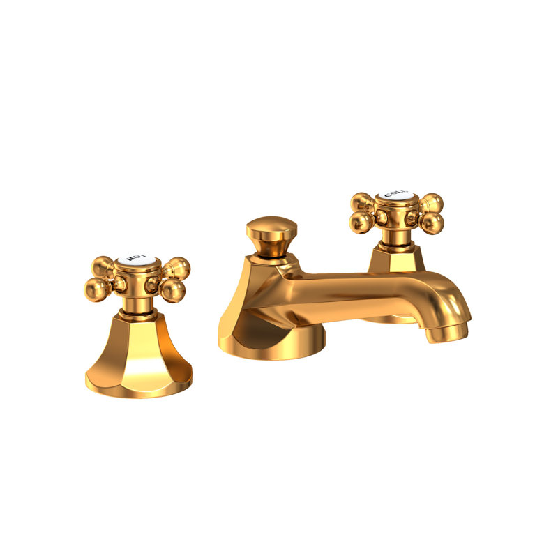 Metropole Widespread Bathroom Faucet with Drain Asssembly, Aged Brass