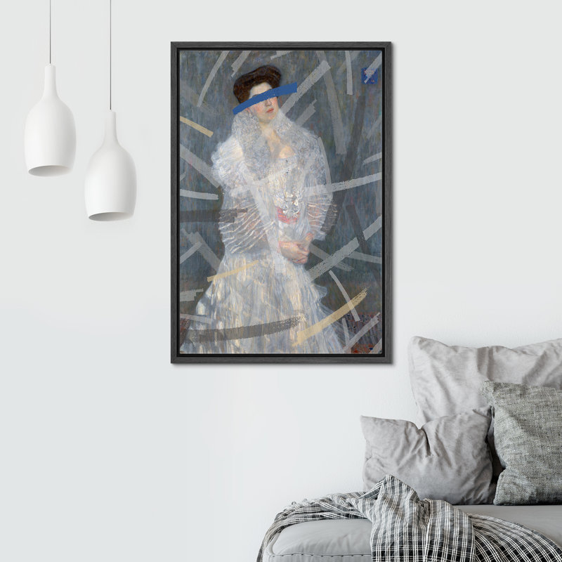 "Portrait de filles victoriennes", H 36 po x l 24 po, Cadre flottant noir
