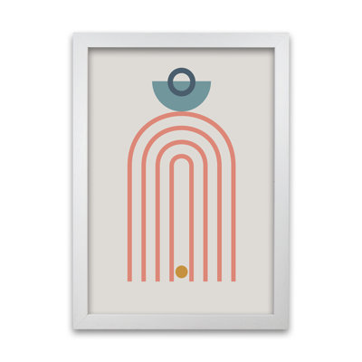Mid Century Modern On Grey A - Print on Canvas