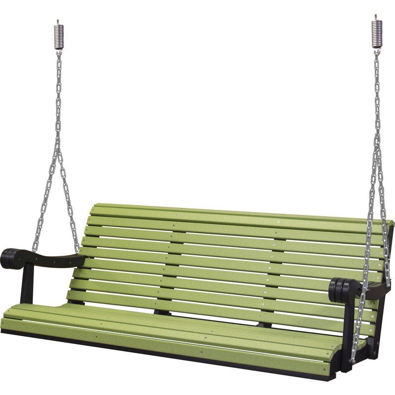 Balancelle Fleurette Poly Grandpa, Citron vert / noir