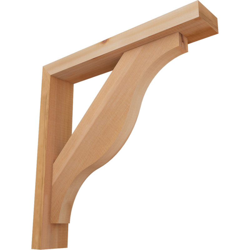 Support Funston Block avec support décalé, Cèdre rouge occidental de l 3 1/2 po (lisse), 20 po x 20 po