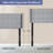 Guarani Adjustable Height Upholstered Wingback Headboard, Modern Channel Design-785322519-785316103