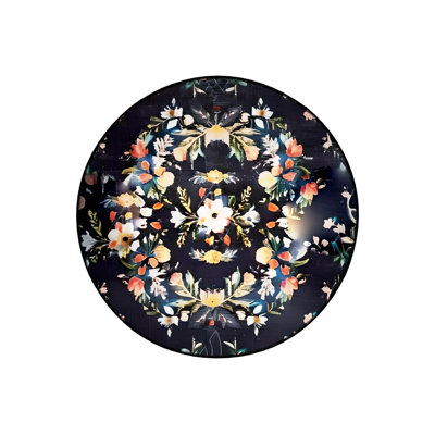 Multicolored Floral Pattern Woven Base Modern Decorative Carpet