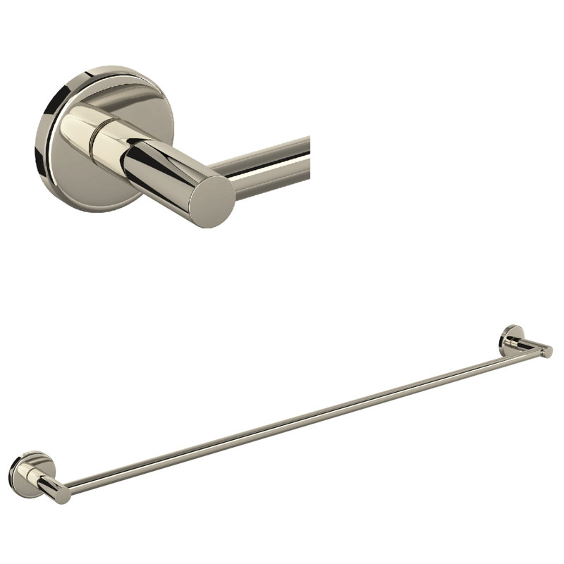Lombardia® Towel Bar, 2" H x 32" L x 2.75" D, Polished Nickel
