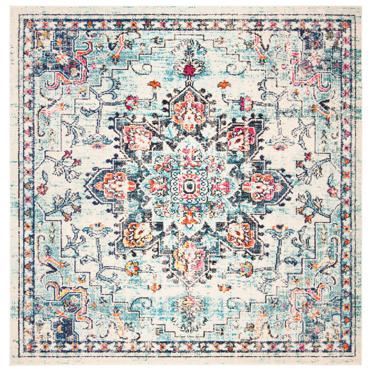 Bazzinotti Cream/Blue Area Rug