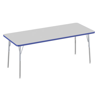 Rectangle T-Mold Adjustable Height Activity Table