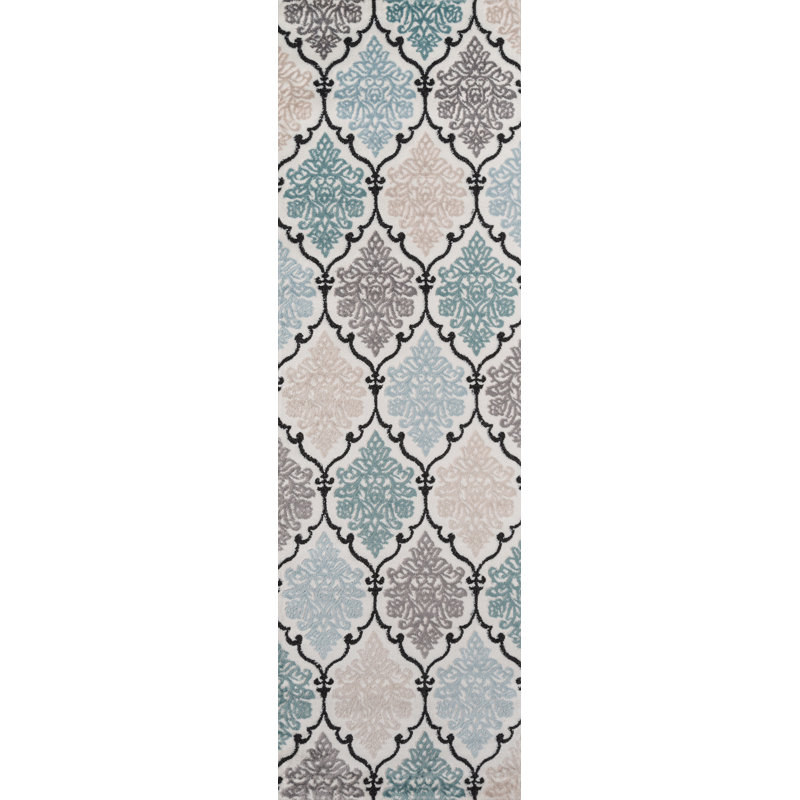 Wickford Damask Indoor Rug, Runner 2'3" x 7'6"