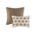 5 Piece Stripe Herringbone Comforter Set with Throw Pillows Brown King/Cal King