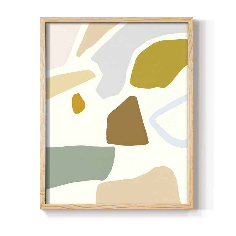PastelSplotchesII Framed Print - Solid Wood, 21" H x 17" W