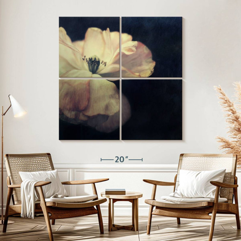 Harnek lumière dans la fleur sombre, H 57 po x l 57 po