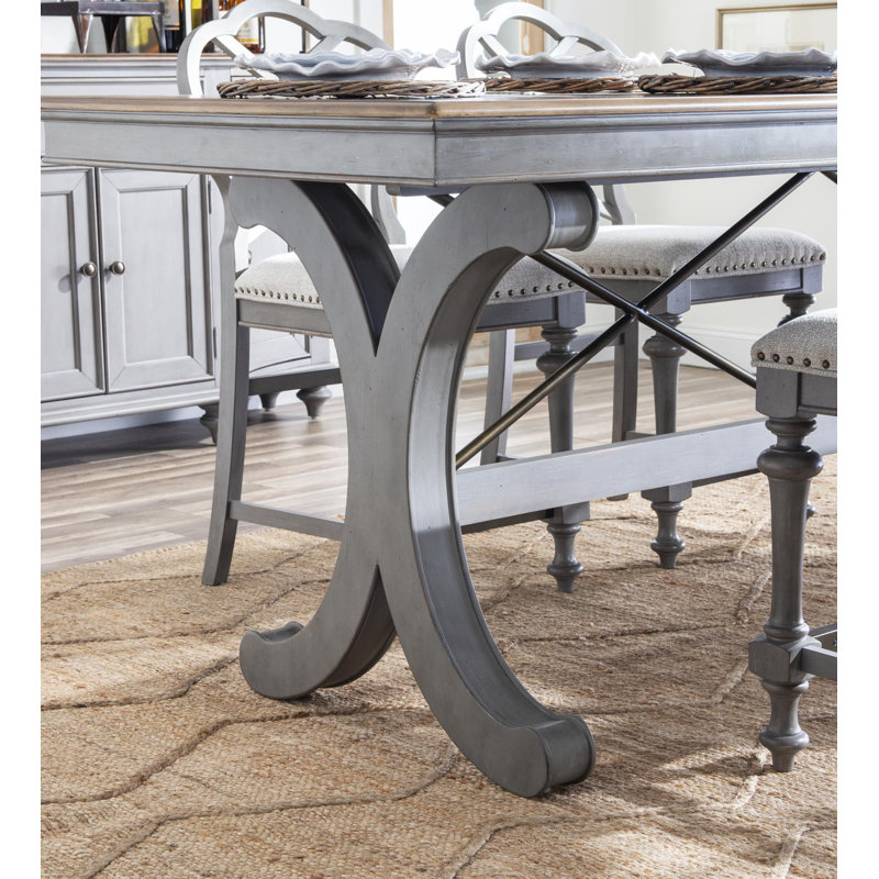Kingston Counter Height Friendship Table, Seats 6-8, Apron Height: 32", Grey