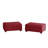 Upholstered Square Corduroy Ottoman-373930851