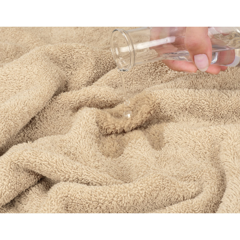 Darcelle 100% Cotton 4-Piece Turkish Washcloth Set, Sand Taupe