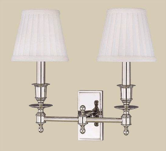 Ludlow 14" 2-Light Wall Sconce, Polished Nickel