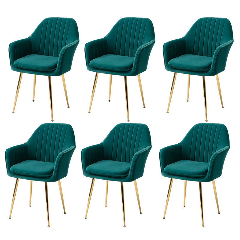 Alany 19.3'' H Cotton Blend Upholstered Armchair, Green