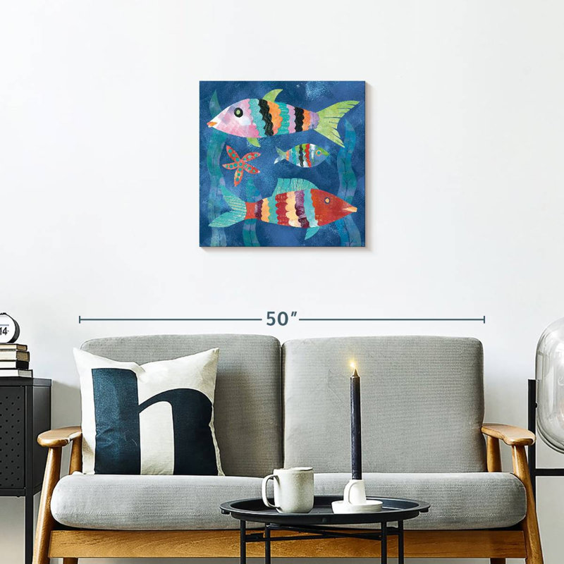 Ashelle Boho Reef Fish I, 20" H x 20" W