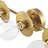 5-Piece Matte Brass All-In-One Bathroom Set with 20" 3-Light Vanity Light