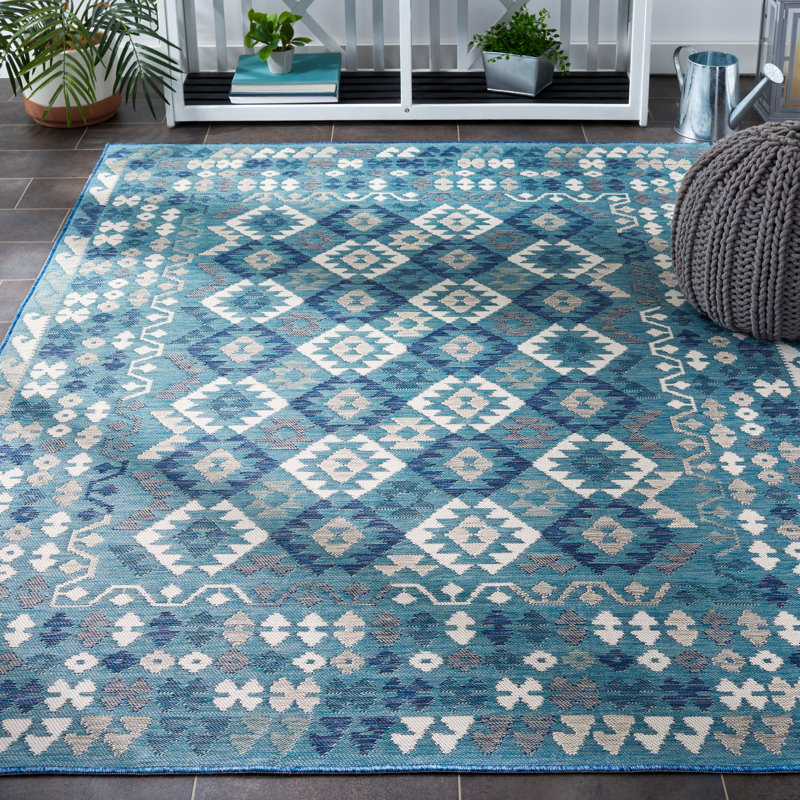 Tapis intérieur / extérieur Karenina Sunrise Performance, Rectangle 5 pi 3 po x 7 pi 7 po