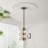 10 - Light Dimmable Modern Chandelier with Textured Glass Globe Shades