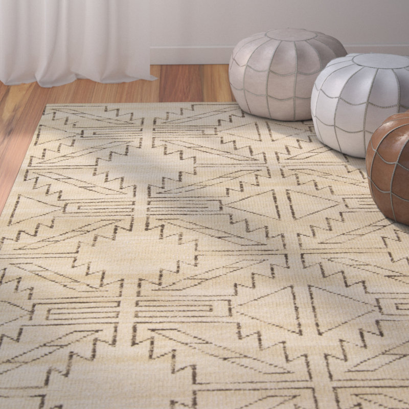 Eligah Wool Indoor Rug, Rectangle 3'6" x 5'6"