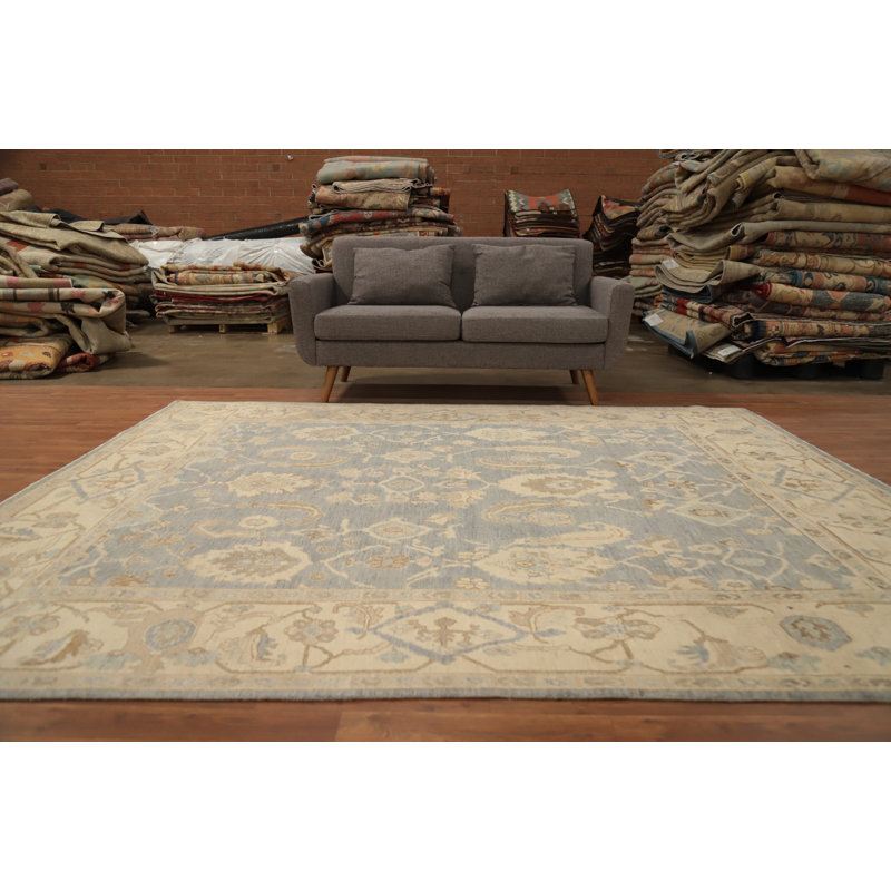 Tapis en laine teint à la main Oushak 8 x 9