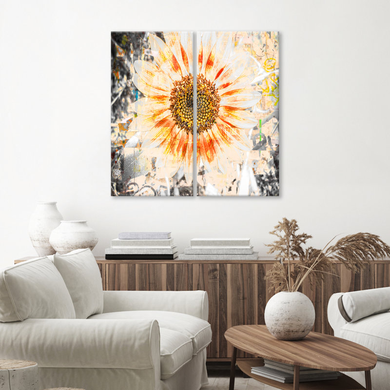 « painted pétales xc », ensemble de 2 reproductions d’art sur toiles tendues