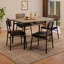 Ensemble de salle à manger 5 pièces pour 4 personnes, table de cuisine moderne avec support de rangement et chaises rembourrées, conception peu encombrante-1008996067-1008996068