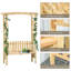 Banc de jardin en bois naturel avec arche - Idéal pour jardiner et profiter de la nature. Un banc esthétique et fonctionnel pour votre jardin.