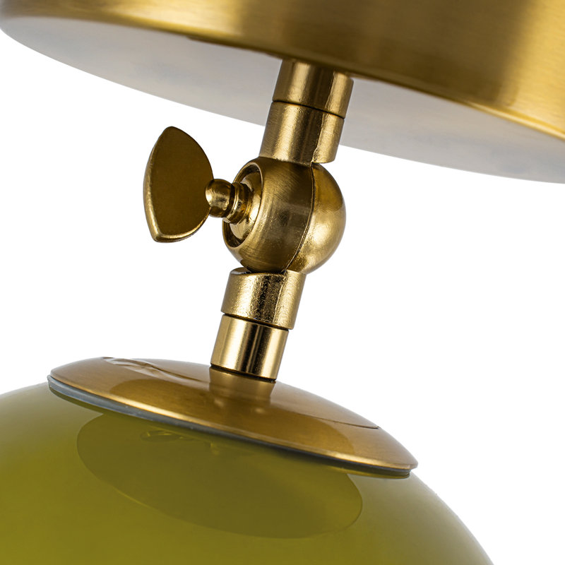 Plafonnier semi-encastré 1 lumière Moss Green Globe