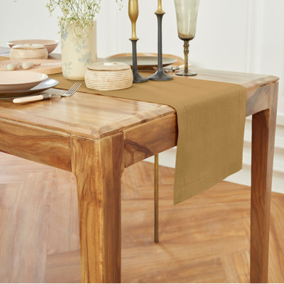 Medium Weight Hemstitch - 100% Pure Linen Table Runner
