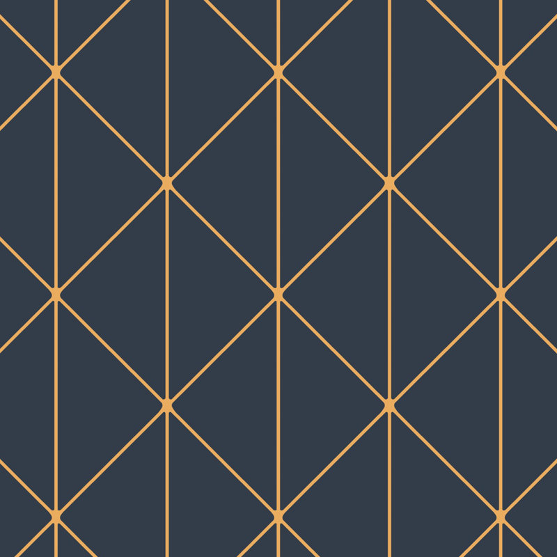 Boråstapeter Diamonds Wallpaper, Navy/Gold