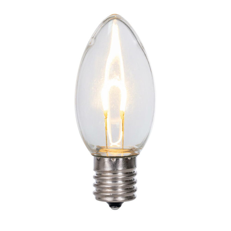 Ampoule en filament transparent en U Astoria Grand, base E17, 120 V, 0,6 watts, 25 ampoules par sac, H 3 pi x l 1 pi x P 1 pi