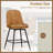 Pu Swivel Bar Stool -brown