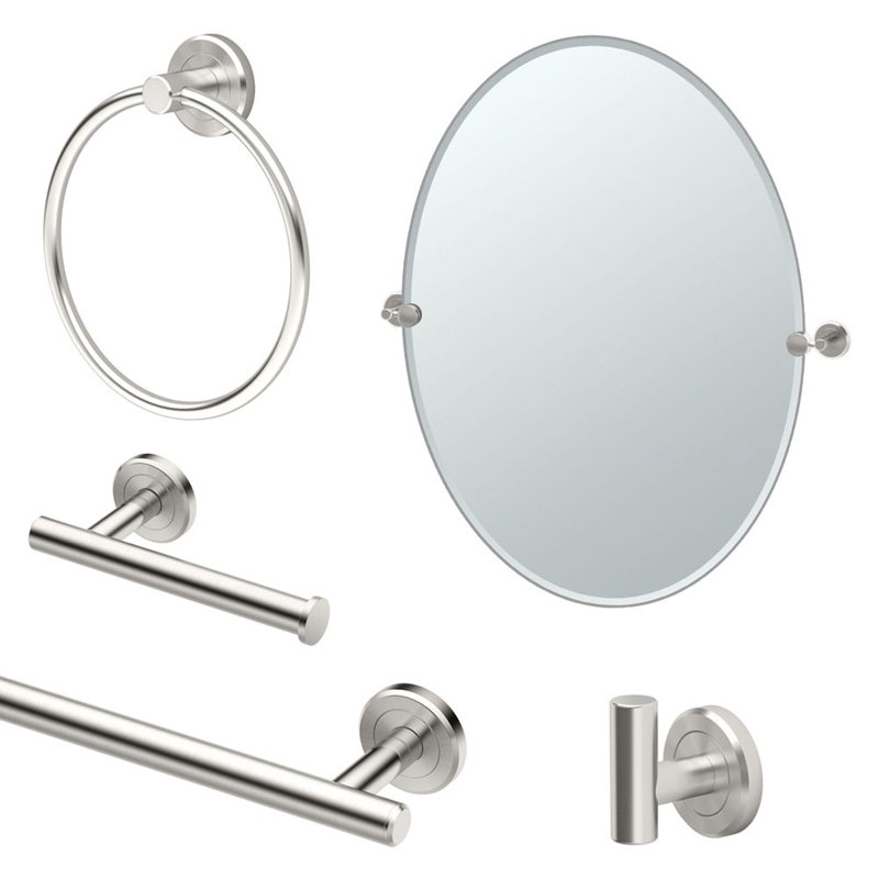 Latitude2 5 - Piece Bathroom Hardware Set, Satin Nickel
