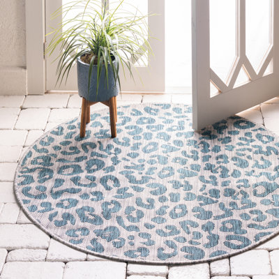 Tapis bleu sarcelle / gris Murph