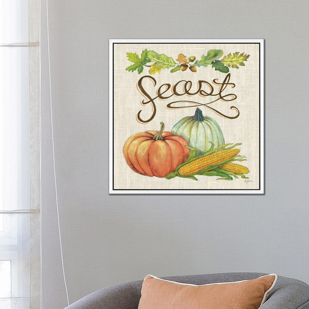 Autumn Harvest II Linen von Mary Urban - Floater Frame Gallery-Wrapped Canvas Giclée on Canvas